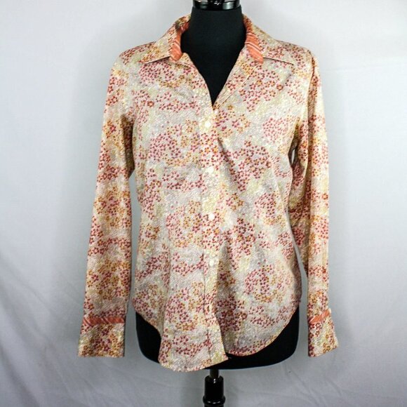 Van Heusen Button Down Top Pink Floral Siz… - Picture 1 of 5